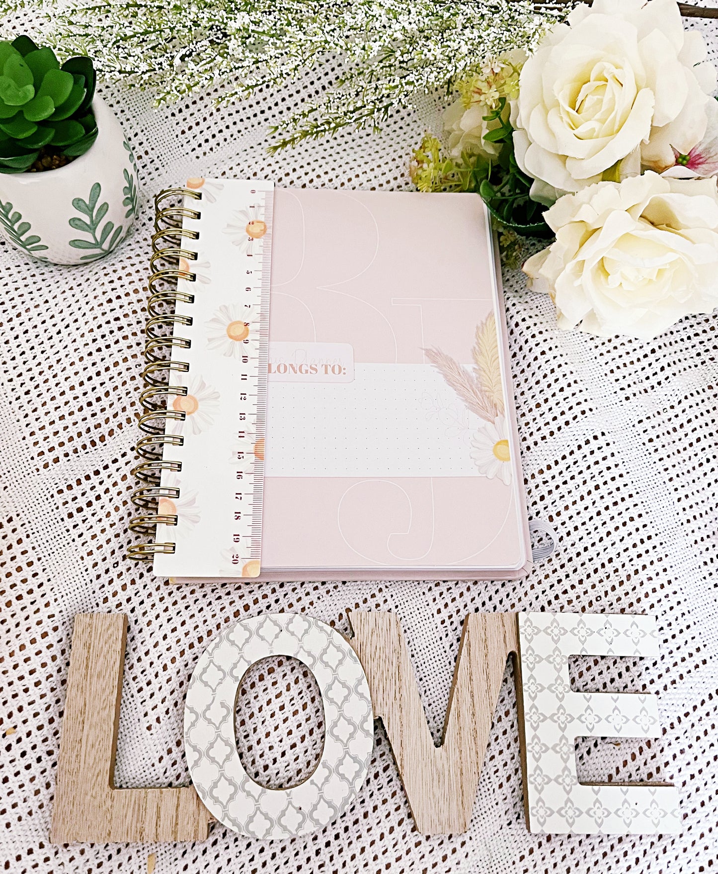 Carnet rose coffret