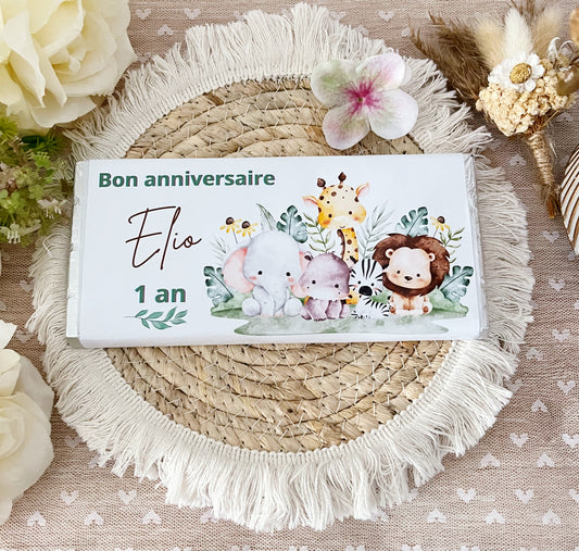 Chocolat personnalisé  "Joyeux anniversaire"