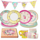 Gold Leaf Party Tableware Kit