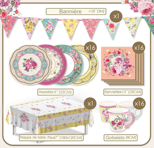 Gold Leaf Party Tableware Kit