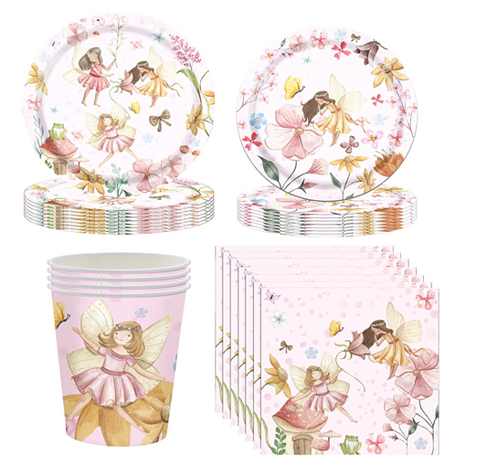 Pink Fairy Party Tableware Kit