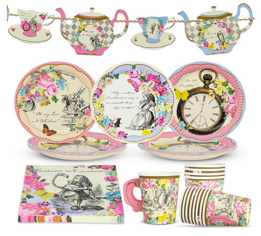 Alice in Wonderland Party Tableware Kit