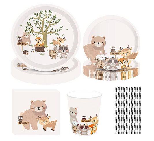 Animal Party Tableware Kit