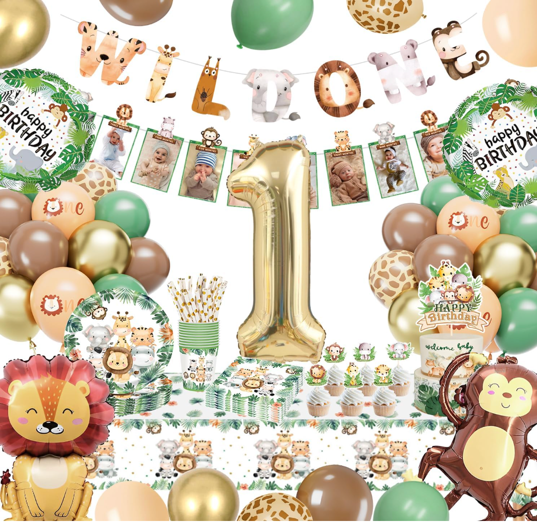Safari Animal Birthday Decorations Kit