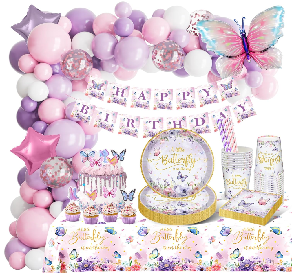 Butterfly birthday decoration kit