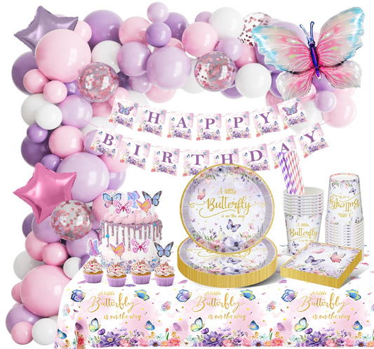 Butterfly birthday decoration kit