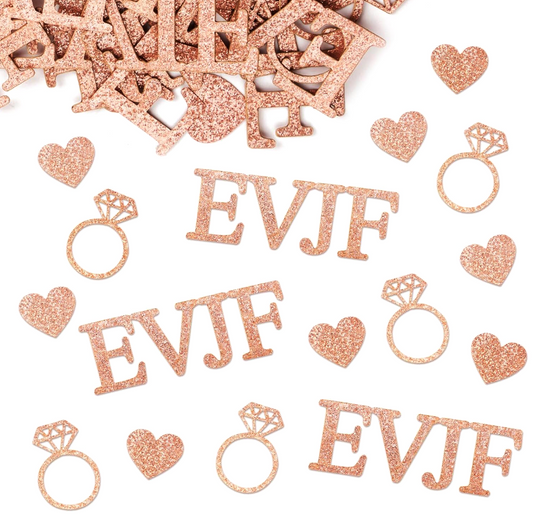 100 Pieces Rose Gold Glitter Hen Party Confetti