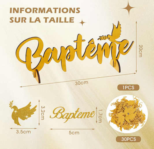 Set de Décoration de Table Baptême