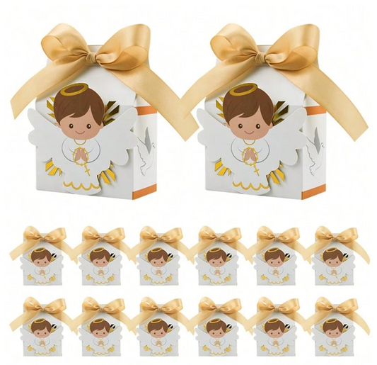 12x boîtes cadeaux baptême