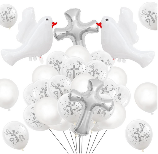 Kit de ballons pour communion 34x