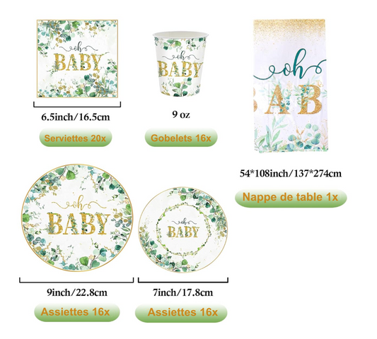 Oh Baby Party Tableware Kit