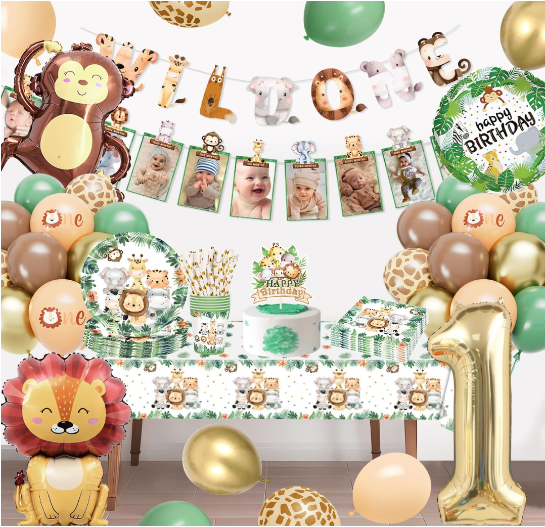 Safari Animal Birthday Decorations Kit