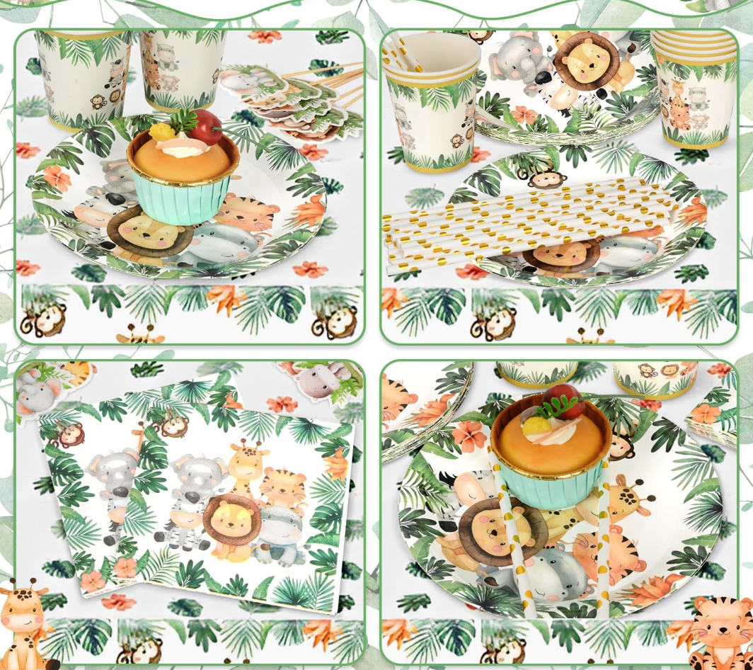 Safari Animal Birthday Decorations Kit