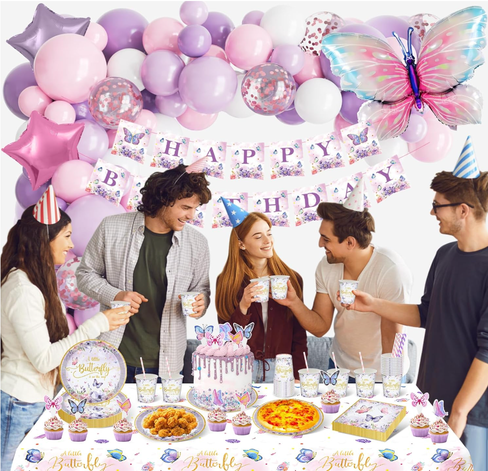 Butterfly birthday decoration kit