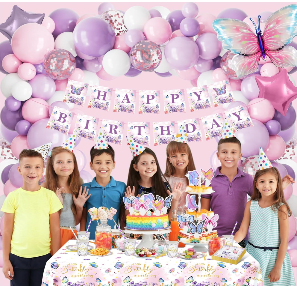 Butterfly birthday decoration kit
