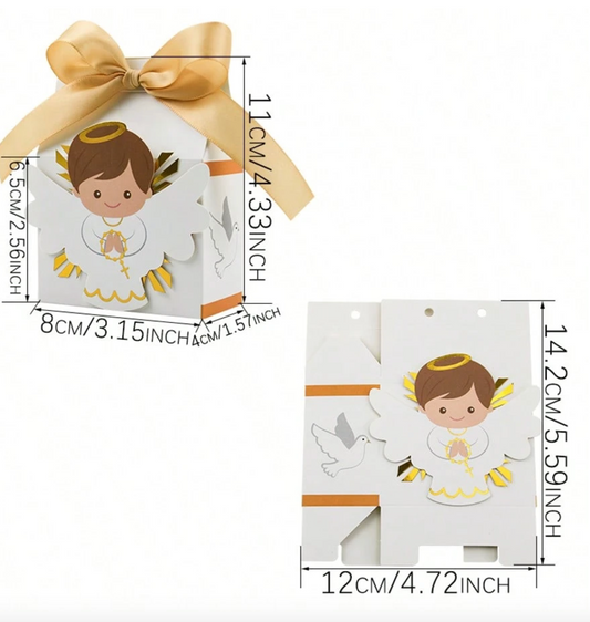 12x boîtes cadeaux baptême