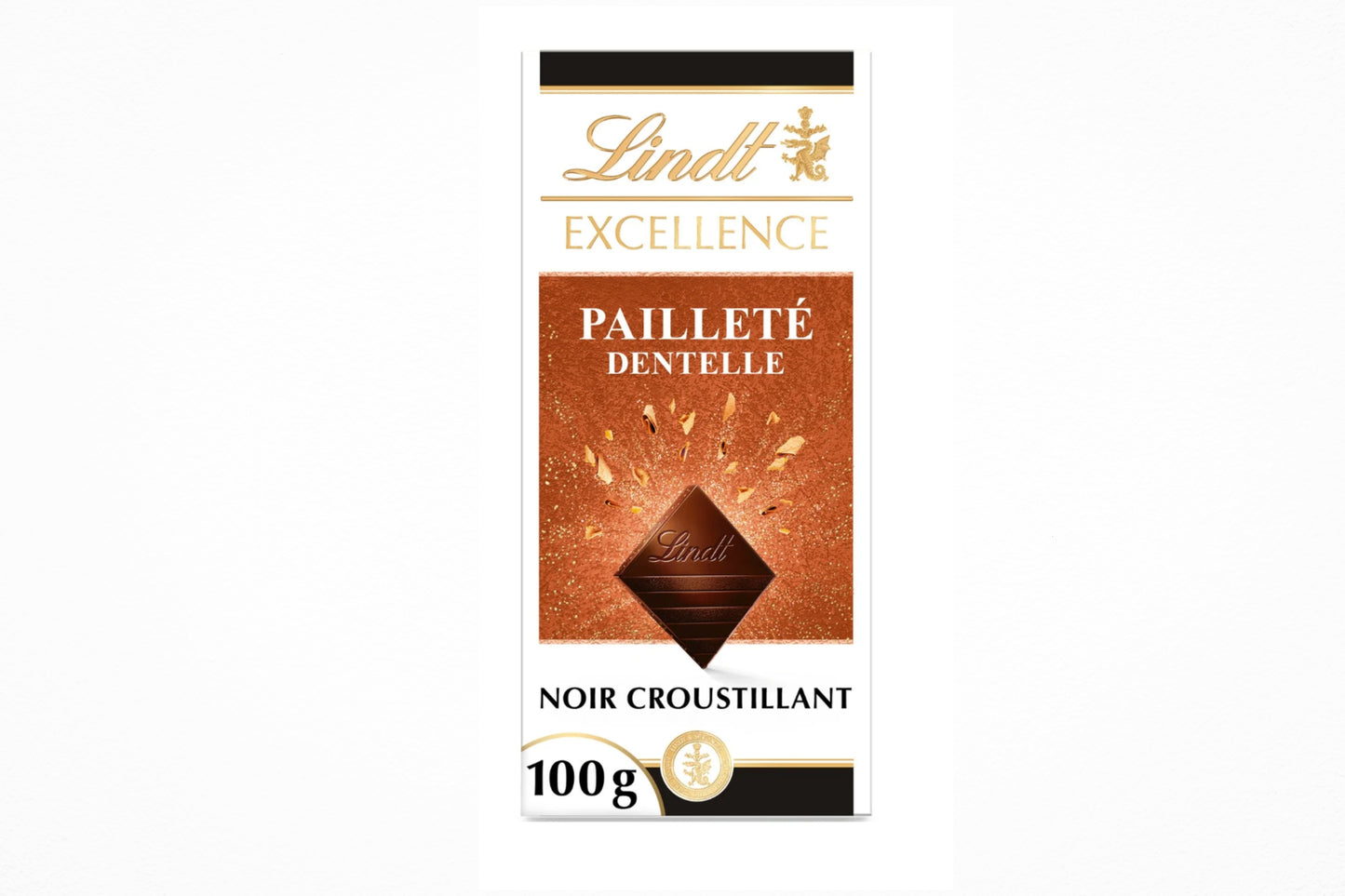 Tablette de chocolat noir Lindt crêpe dentelle